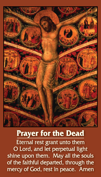 Prayer for the Dead Holy Card  